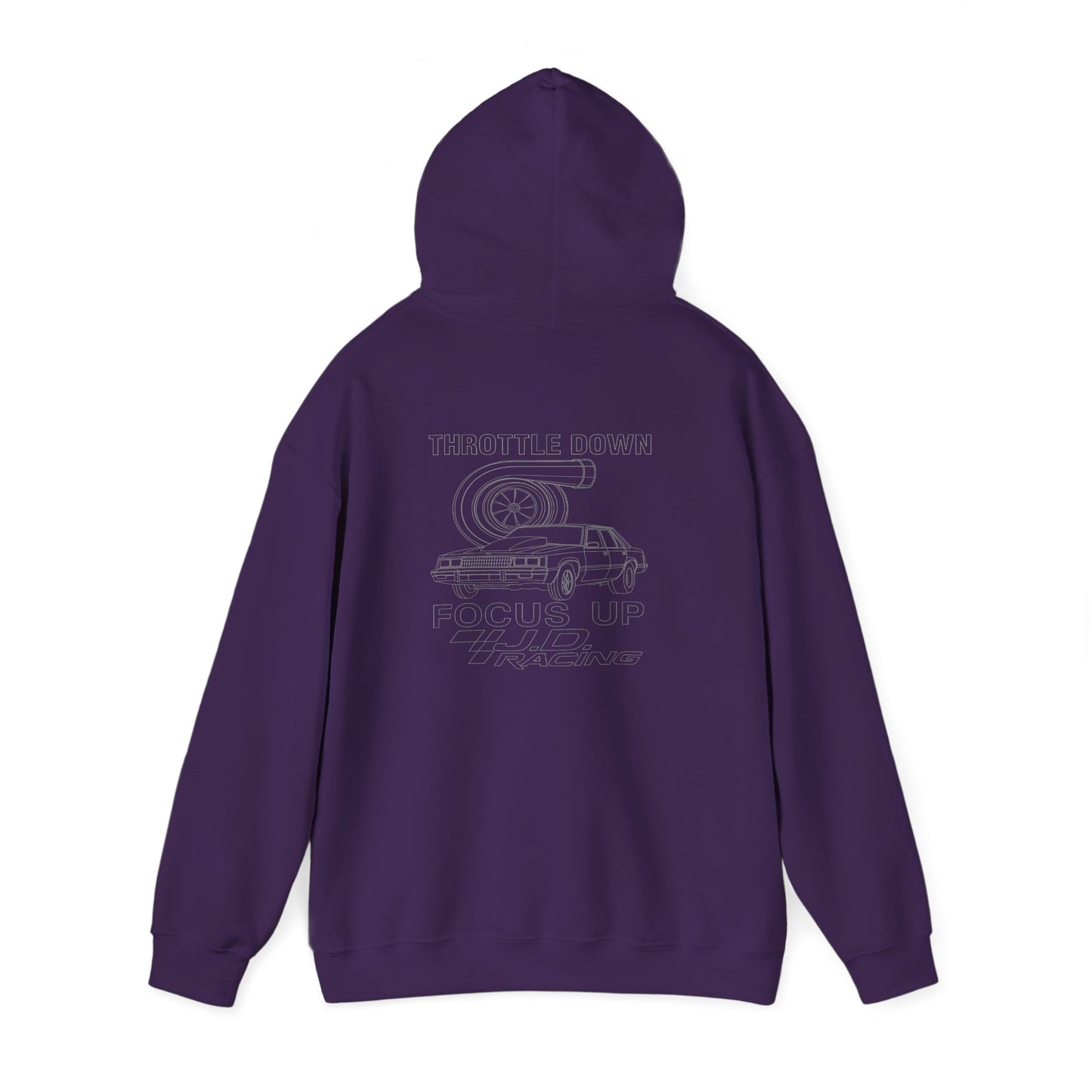 Throttle Down Focus Up | J.D. Racing Hooded Sweatshirt