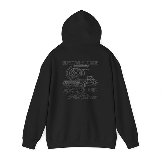 Throttle Down Focus Up | J.D. Racing Hooded Sweatshirt