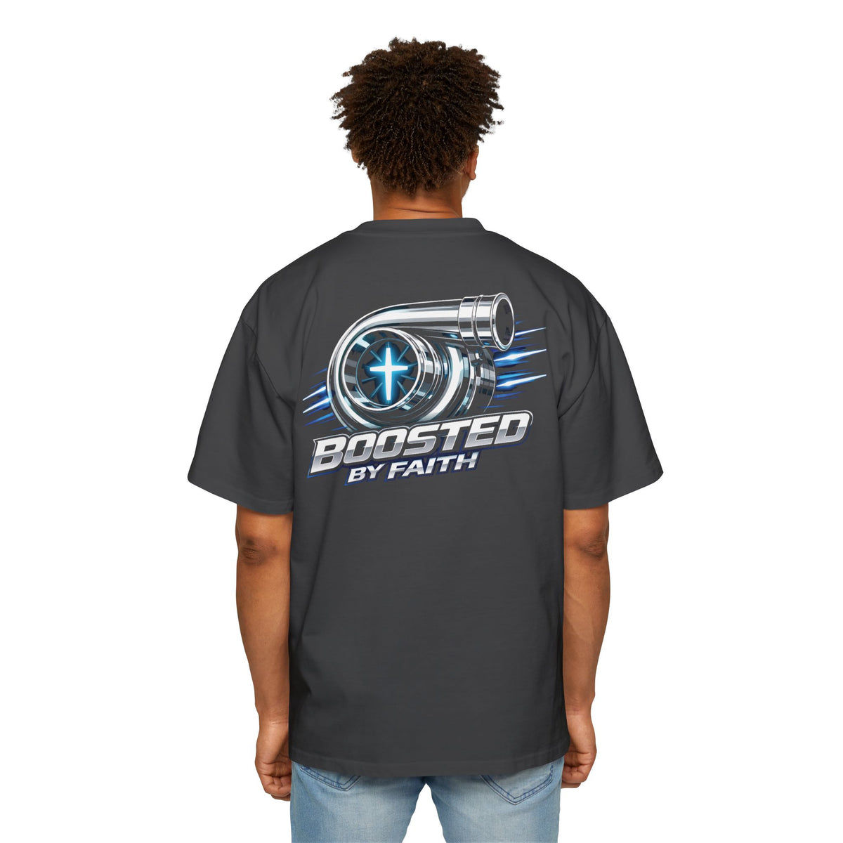 Boosted By Faith Men's Heavy Oversized T-Shirt | J.D. Racing