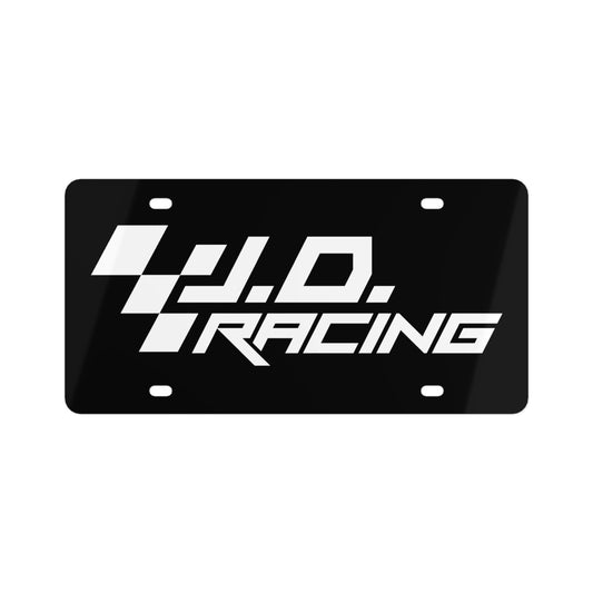 J.D. Racing  License Plate — Automotive Racing Decor