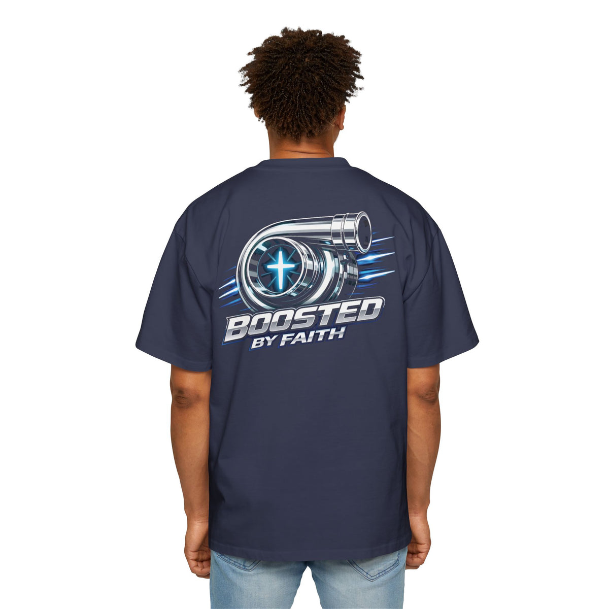 Boosted By Faith Men's Heavy Oversized T-Shirt | J.D. Racing