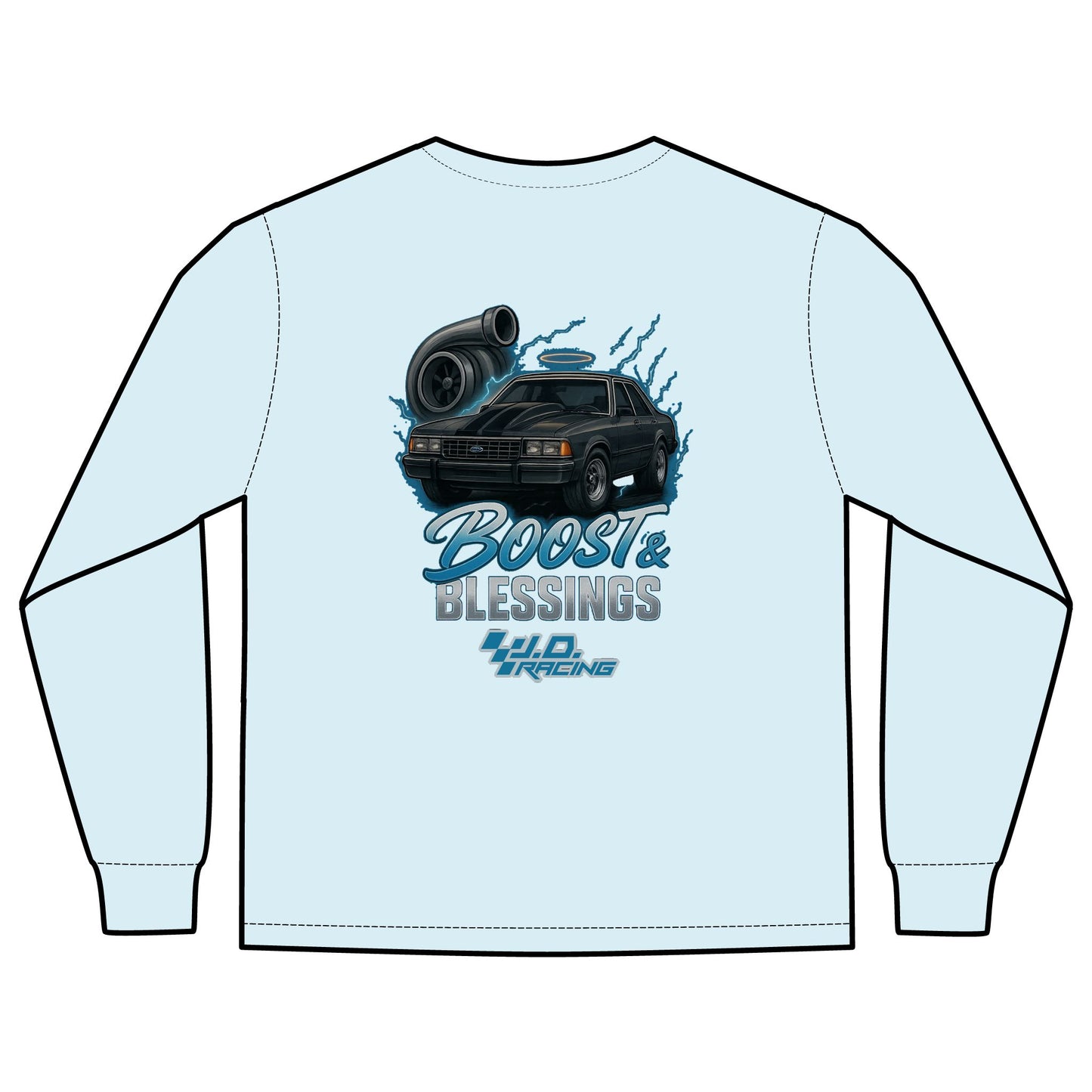 Boost & Blessings Front Pocket Long Sleeve | J.D. Racing