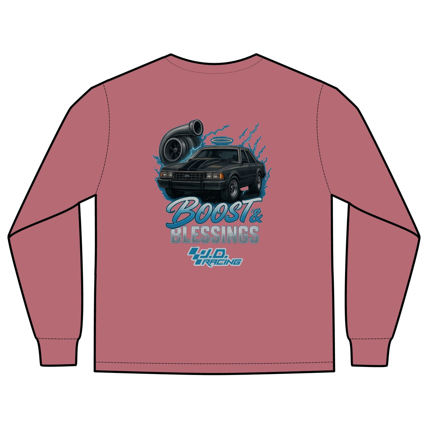 Boost & Blessings Front Pocket Long Sleeve | J.D. Racing