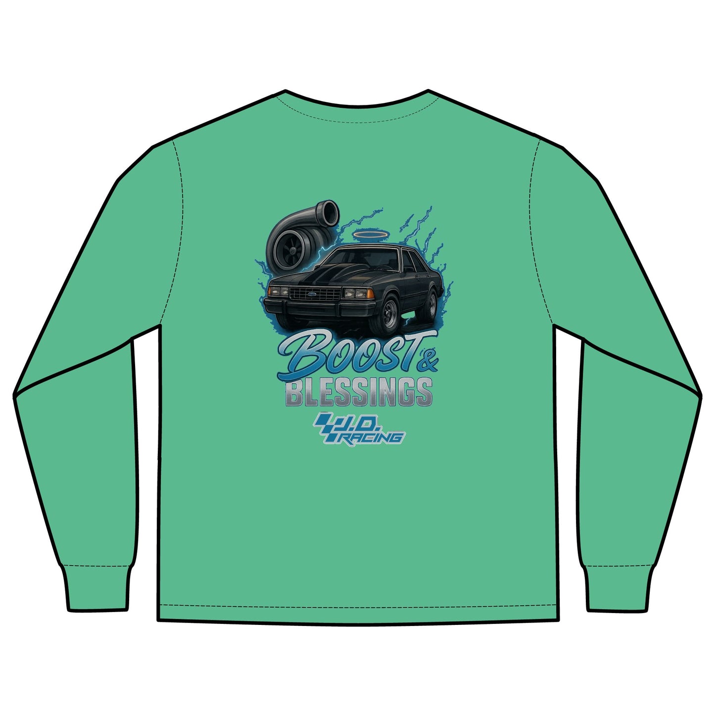 Boost & Blessings Front Pocket Long Sleeve | J.D. Racing