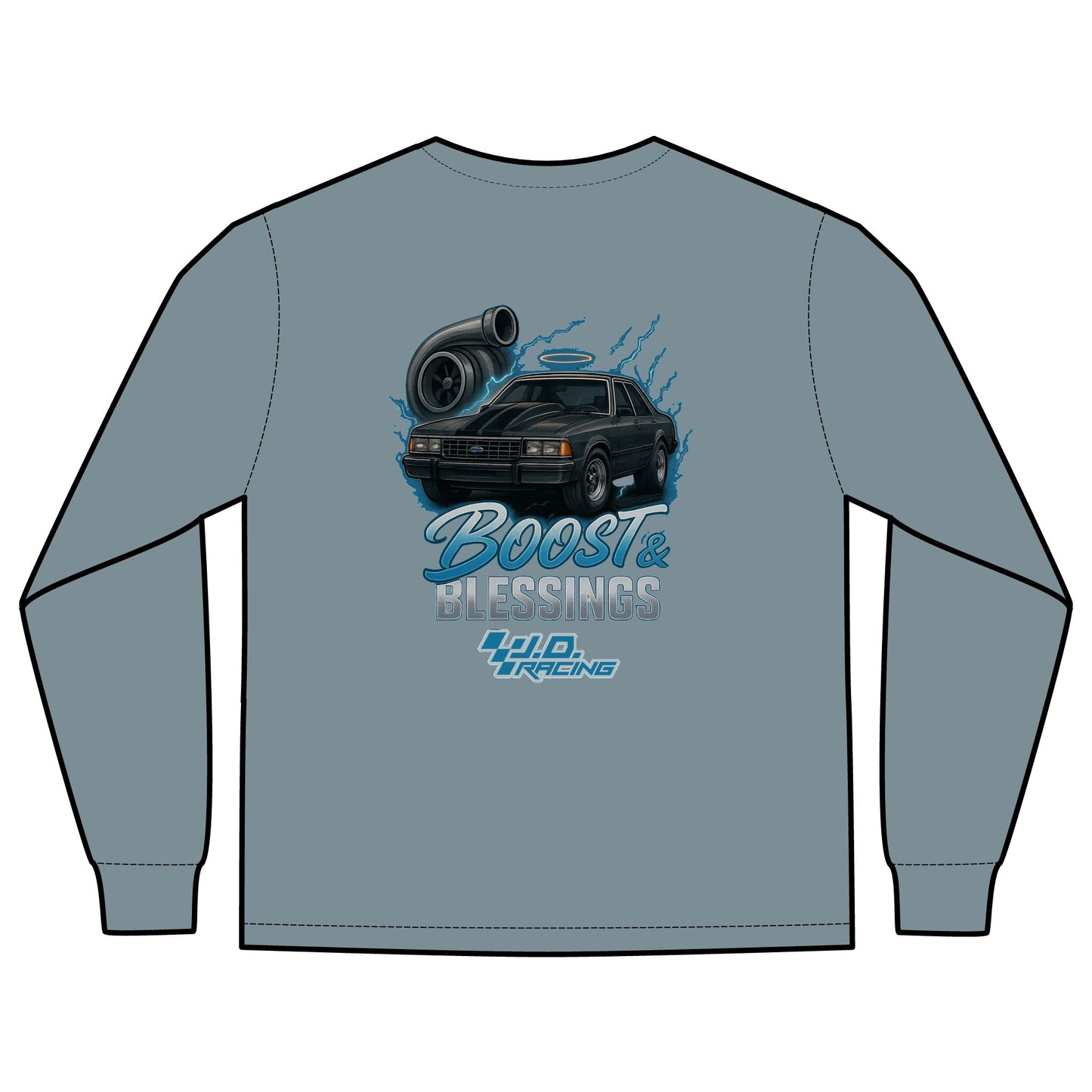 Boost & Blessings Front Pocket Long Sleeve | J.D. Racing