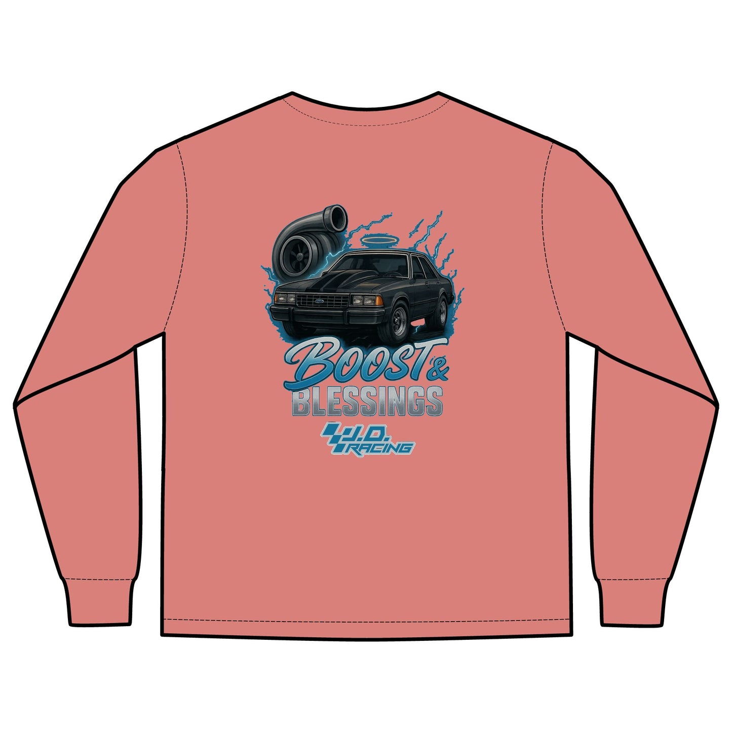 Boost & Blessings Front Pocket Long Sleeve | J.D. Racing