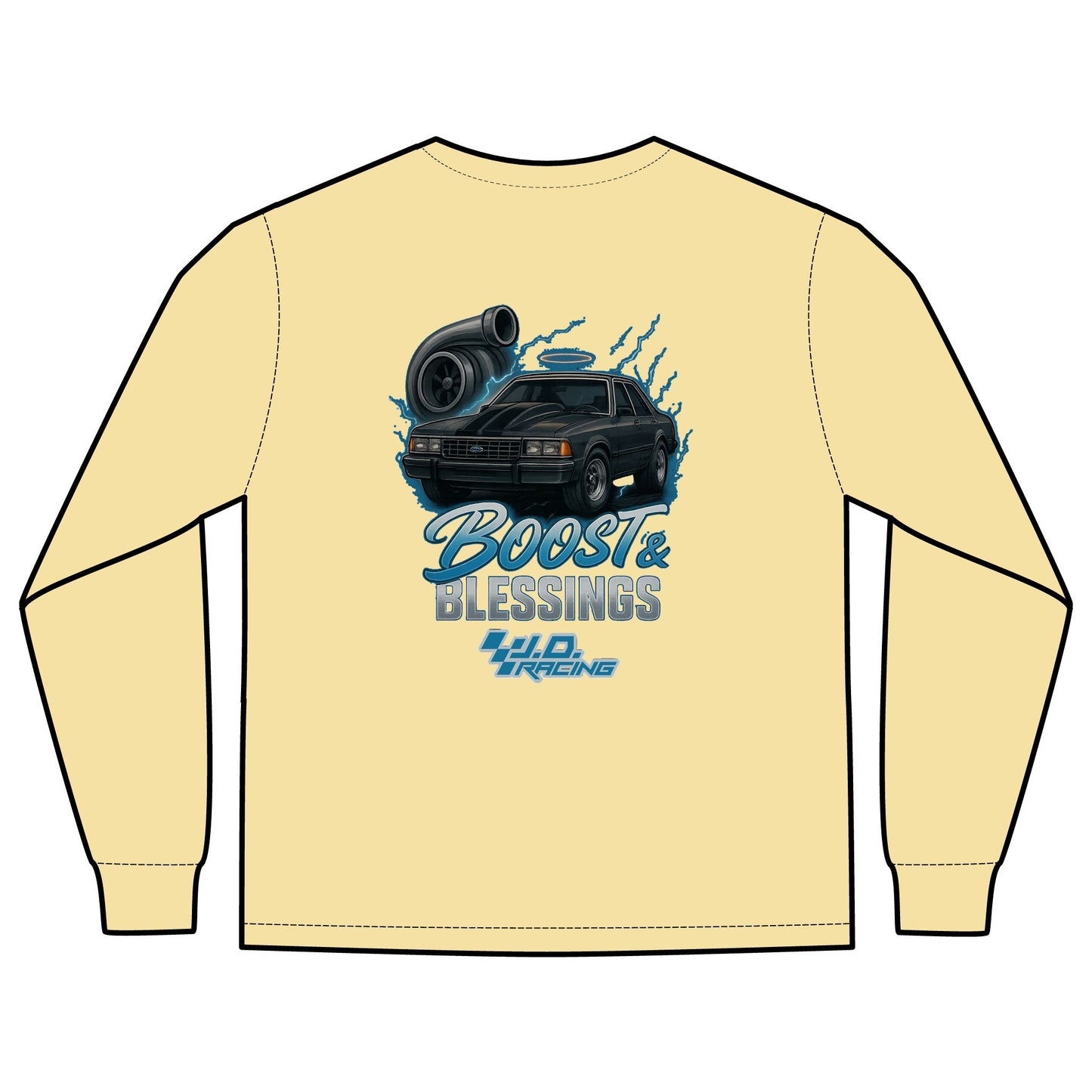 Boost & Blessings Front Pocket Long Sleeve | J.D. Racing