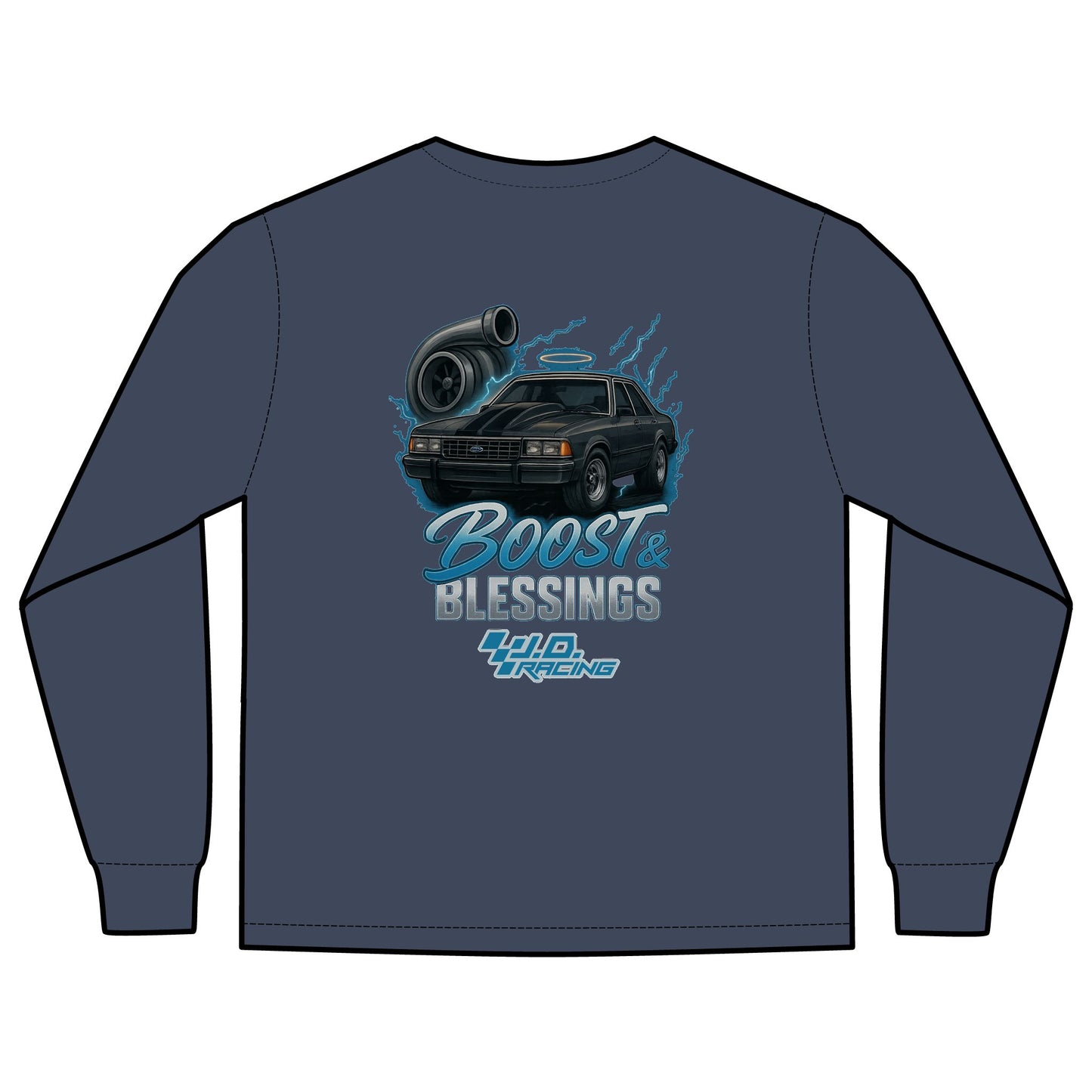 Boost & Blessings Front Pocket Long Sleeve | J.D. Racing