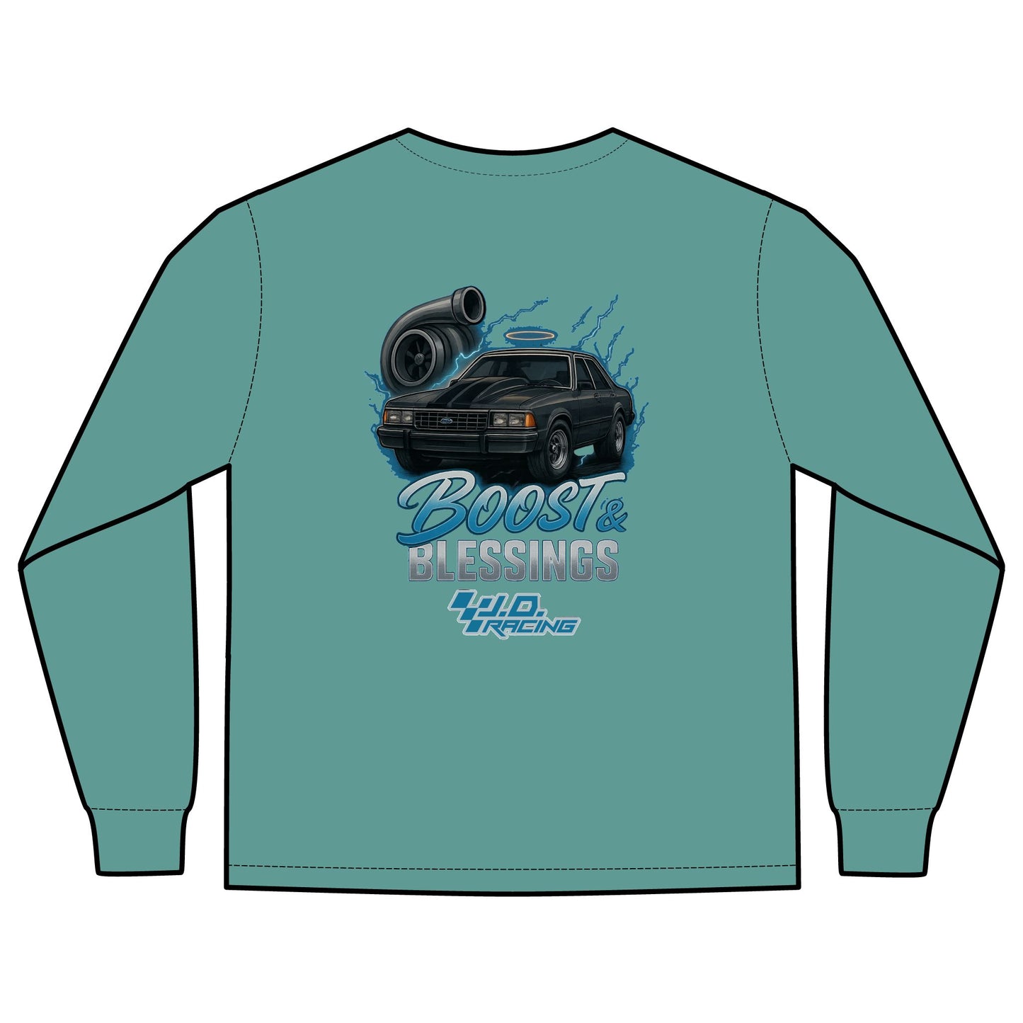 Boost & Blessings Front Pocket Long Sleeve | J.D. Racing