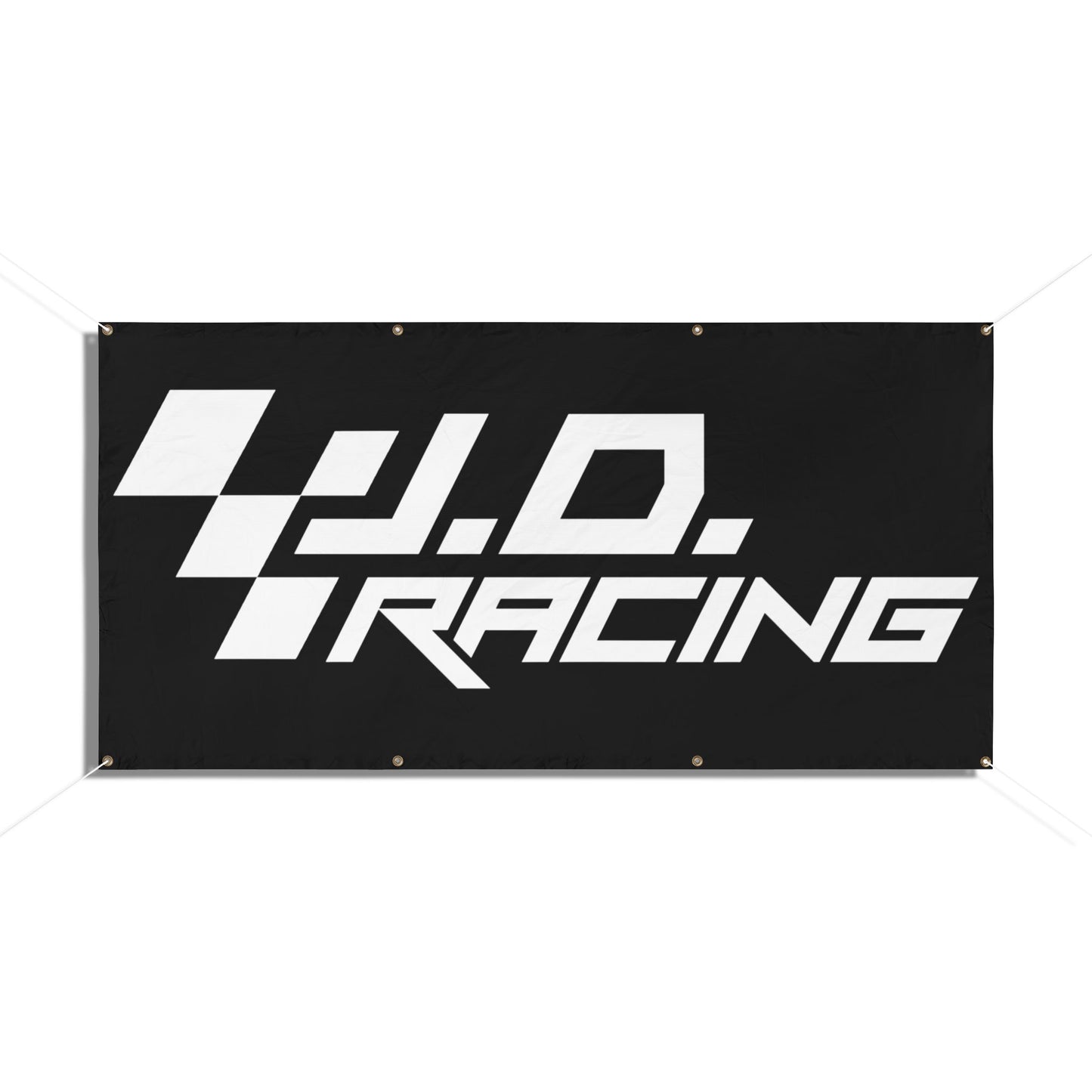 Racing Vinyl Banner — "J.D. Racing" Logo