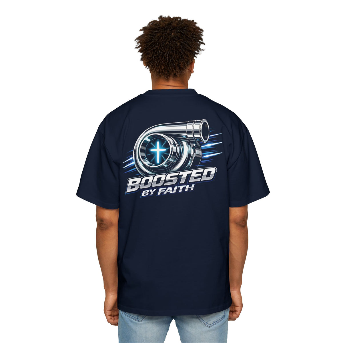 Boosted By Faith Men's Heavy Oversized T-Shirt | J.D. Racing
