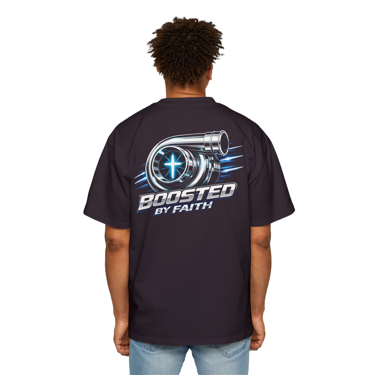 Boosted By Faith Men's Heavy Oversized T-Shirt | J.D. Racing