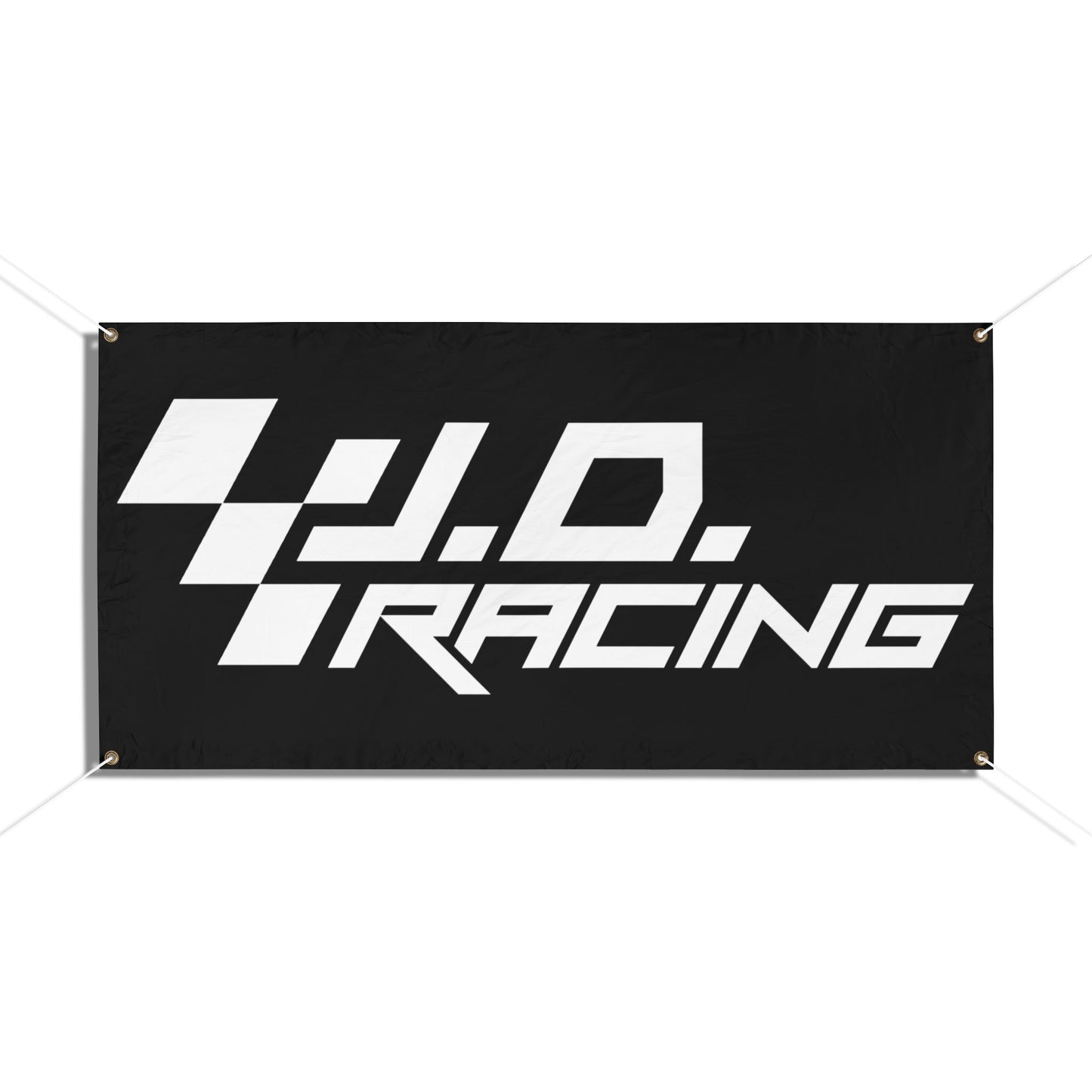 Racing Vinyl Banner — "J.D. Racing" Logo