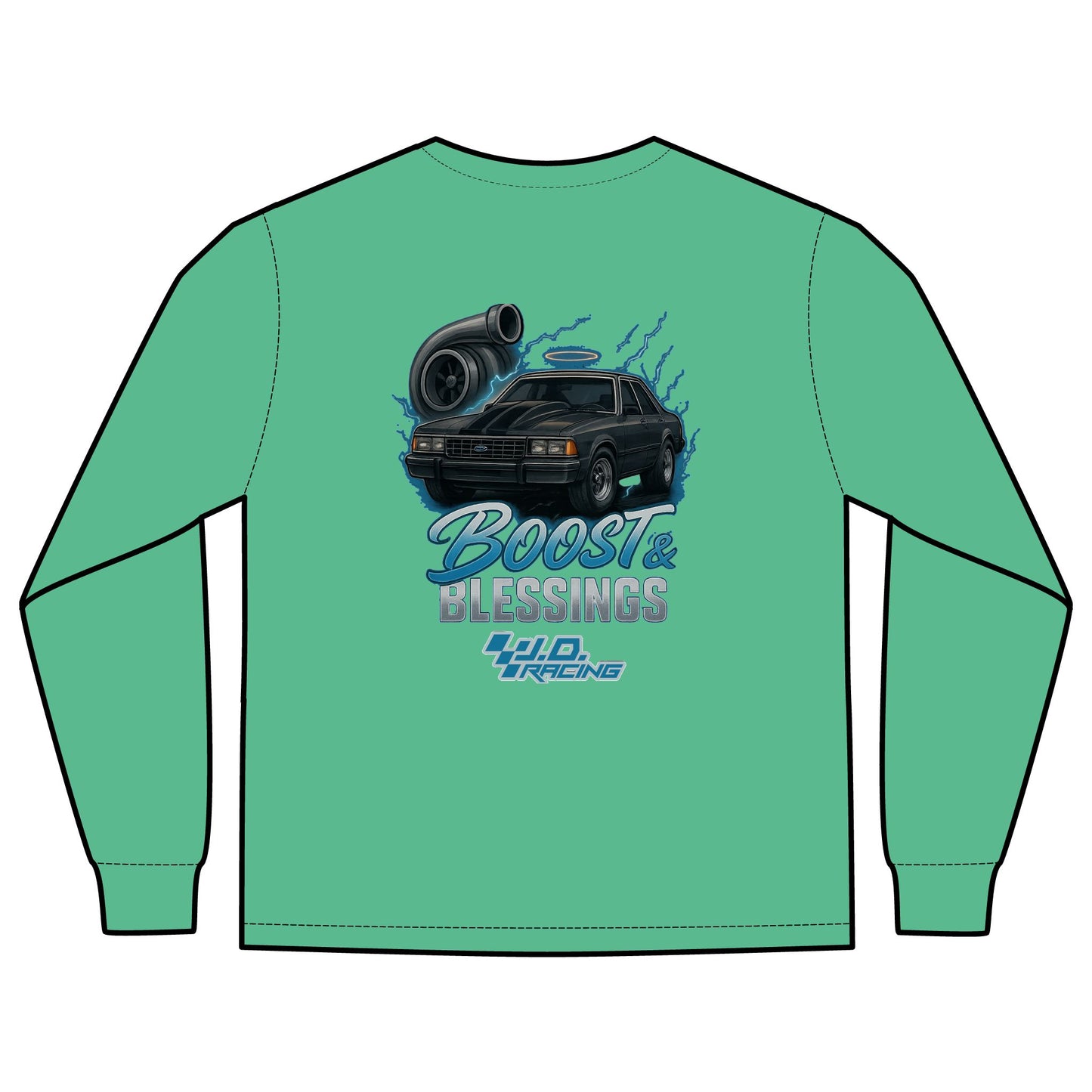 Boost & Blessings Unisex Long Sleeve Hoodie | J.D. Racing