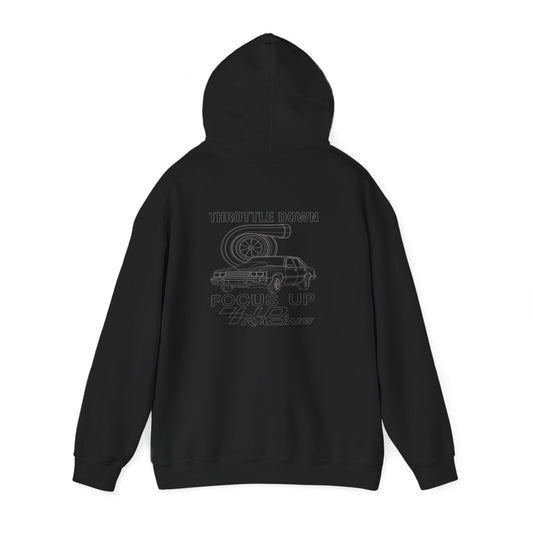 Throttle Down Focus Up | J.D. Racing Hooded Sweatshirt
