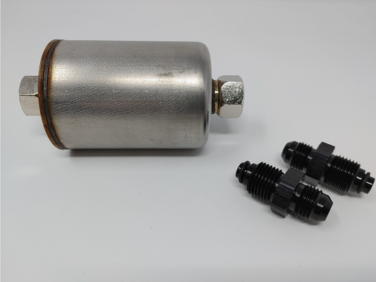 Factory style Inline fuel filter w/ AN6 fittings